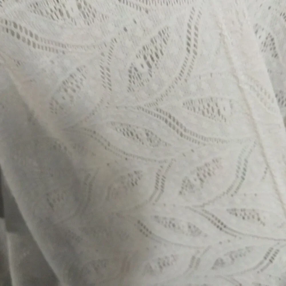 Cactus Size S Crochet White Cardigan With Lace. - Picture 3 of 12
